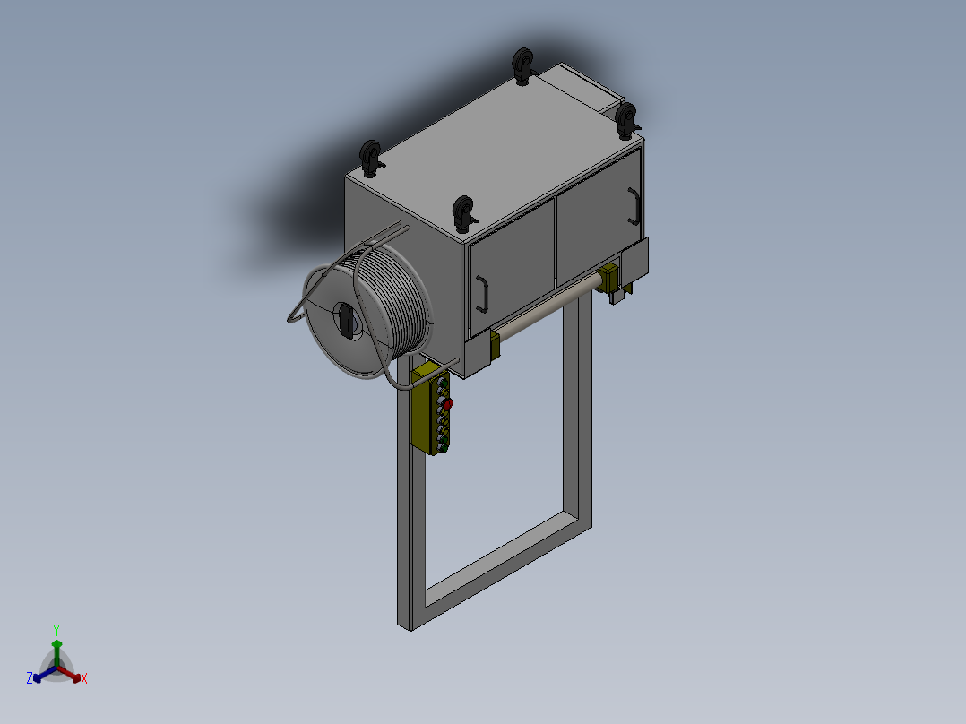 打包捆扎机正等轴测图