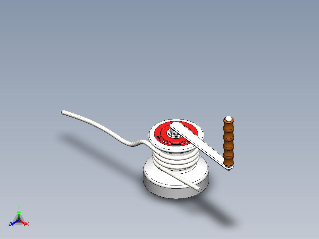 手摇绞车SW2010正等轴测图