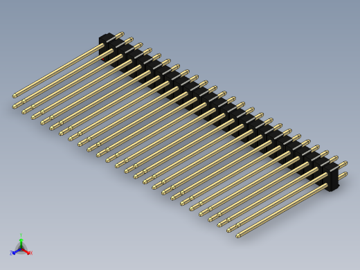 彩色公头100mil（2.54mm）系列-DS1021_black_2x25p_100mil_Type43_rev1.0
