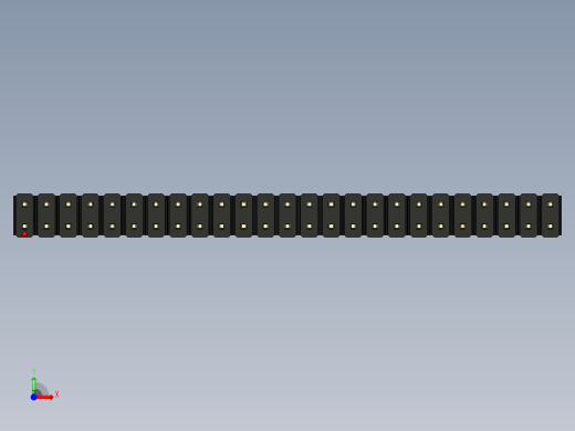 彩色公头100mil（2.54mm）系列-DS1021_black_2x25p_100mil_Type43_rev1.0前视缩略图