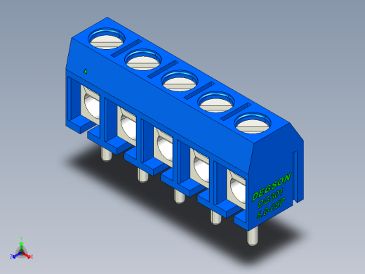 DEGSON DG301 系列 5.0mm 接线端子-DG301-5.0-05P-12-00AH