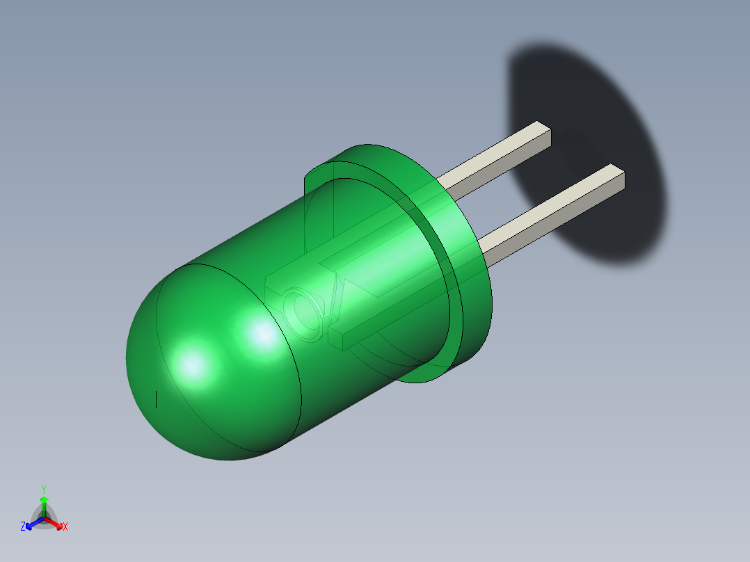 LED_Round_Green8_D5.0mm主视图