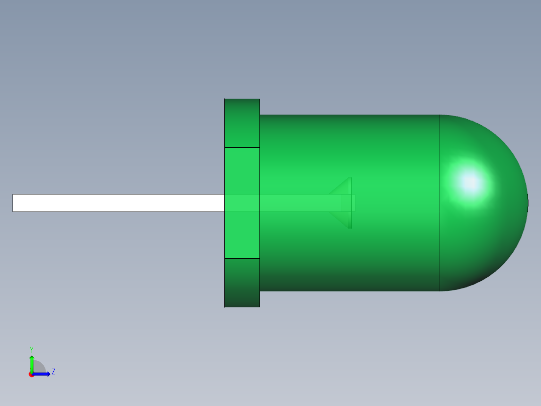 LED_Round_Green8_D5.0mm左视图