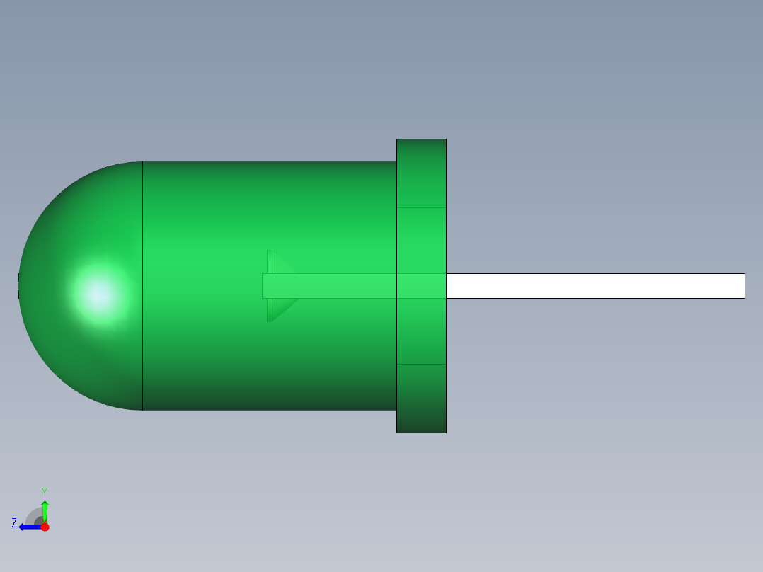 LED_Round_Green8_D5.0mm右视图