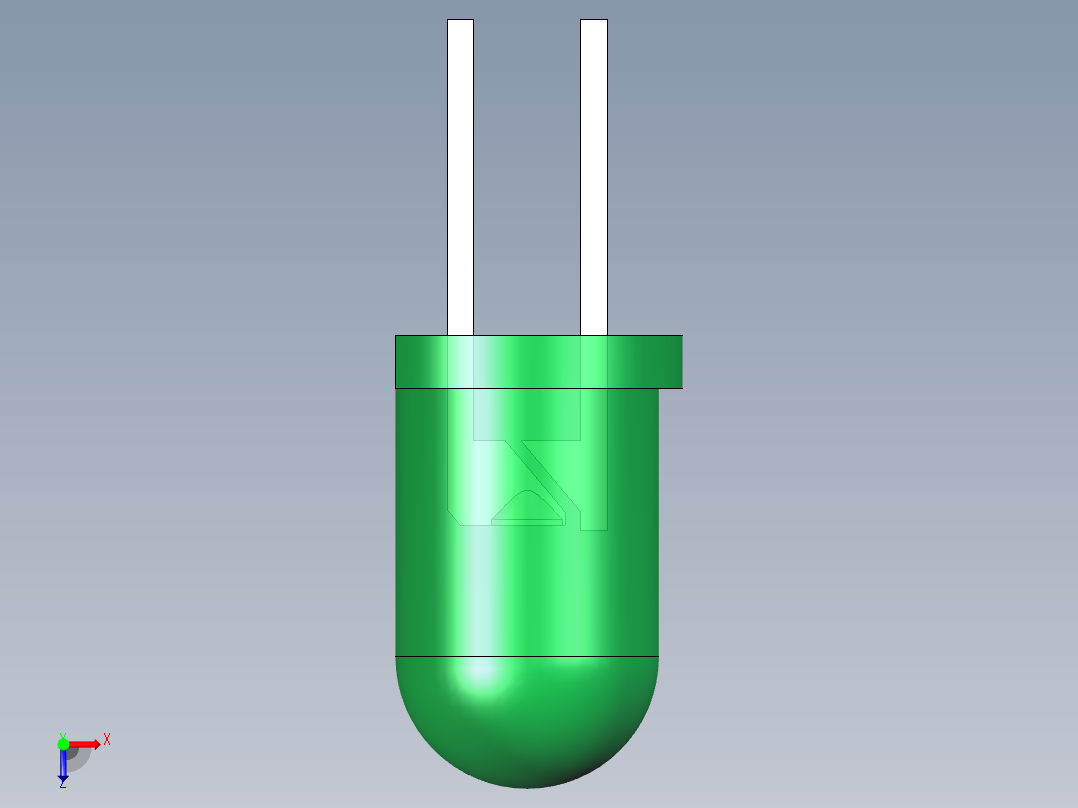 LED_Round_Green8_D5.0mm俯视图