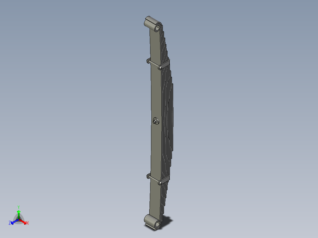 卡车弹簧正等轴测图