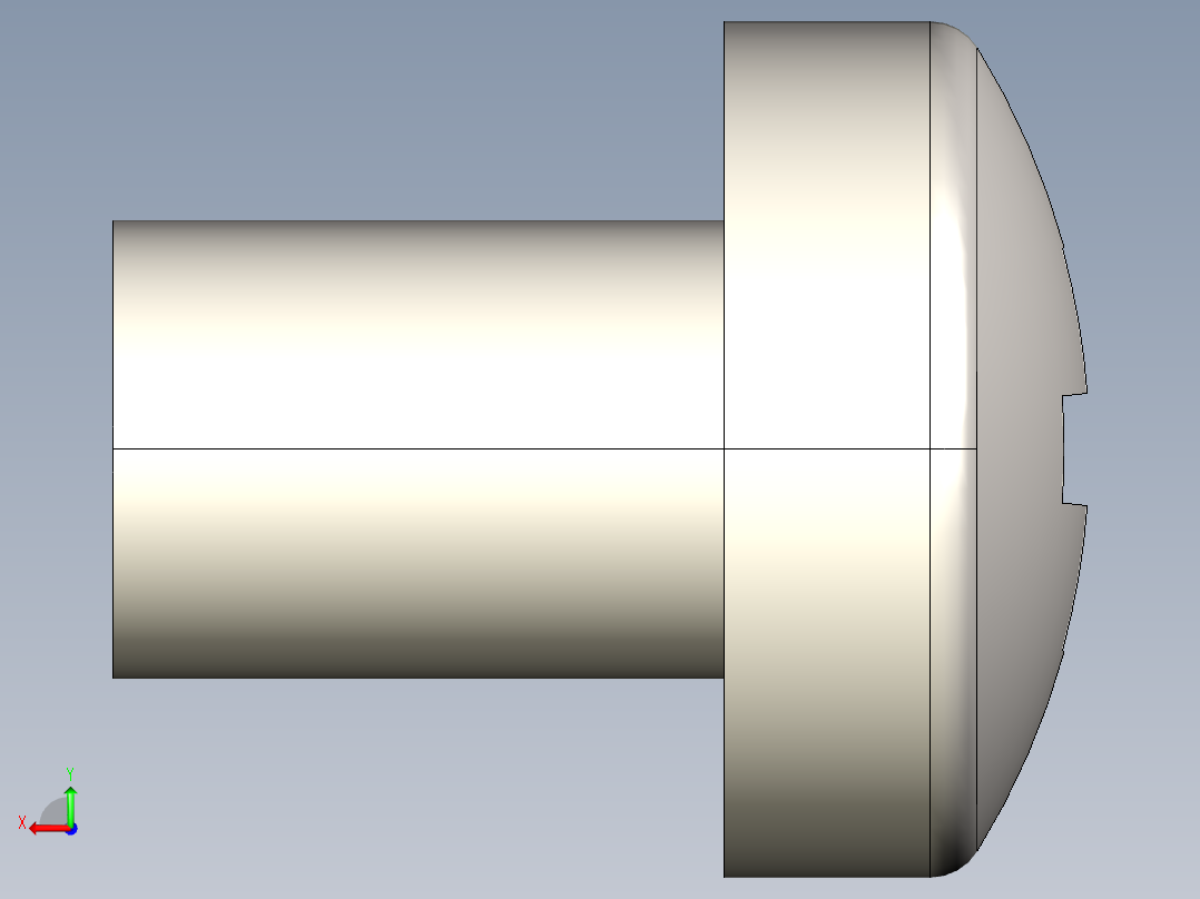 螺丝 M3 十字盘头-M3 x 4 Screw head.STEP后视图