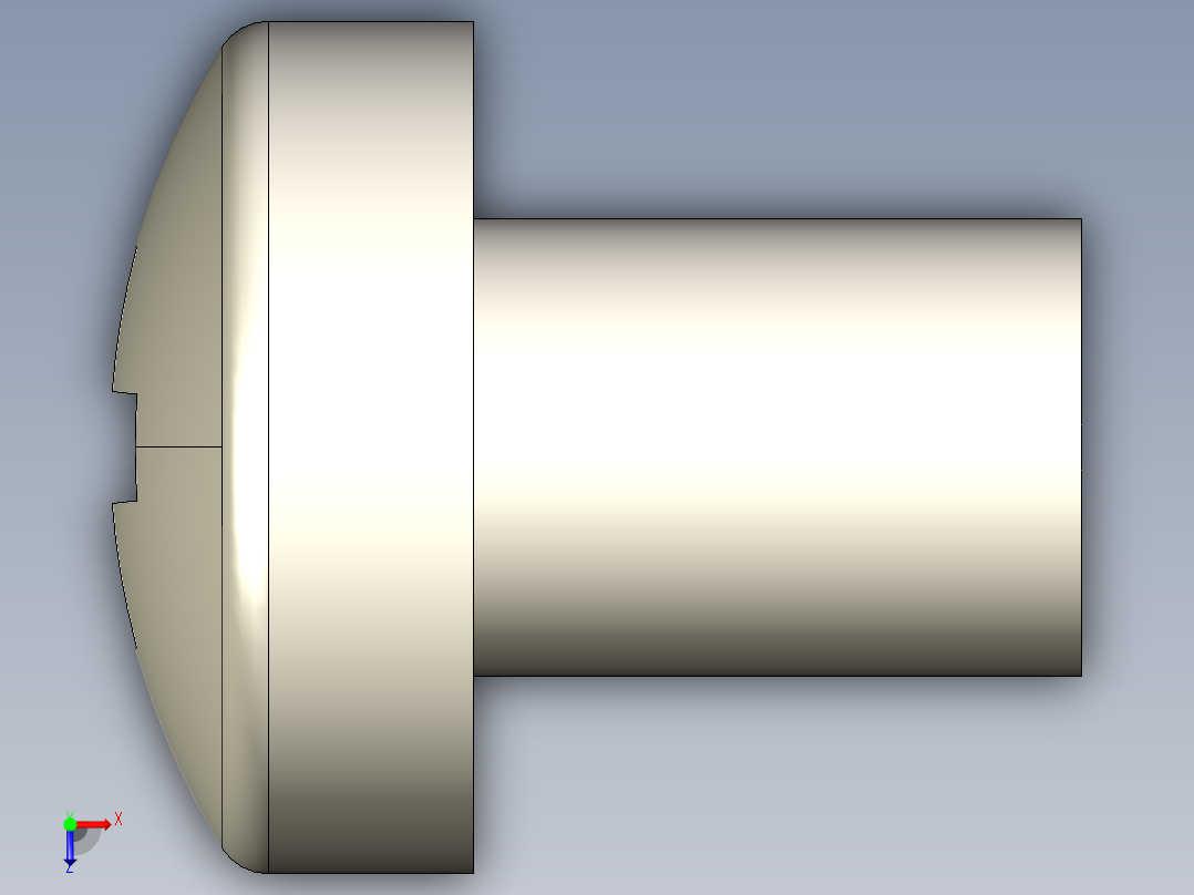 螺丝 M3 十字盘头-M3 x 4 Screw head.STEP俯视图