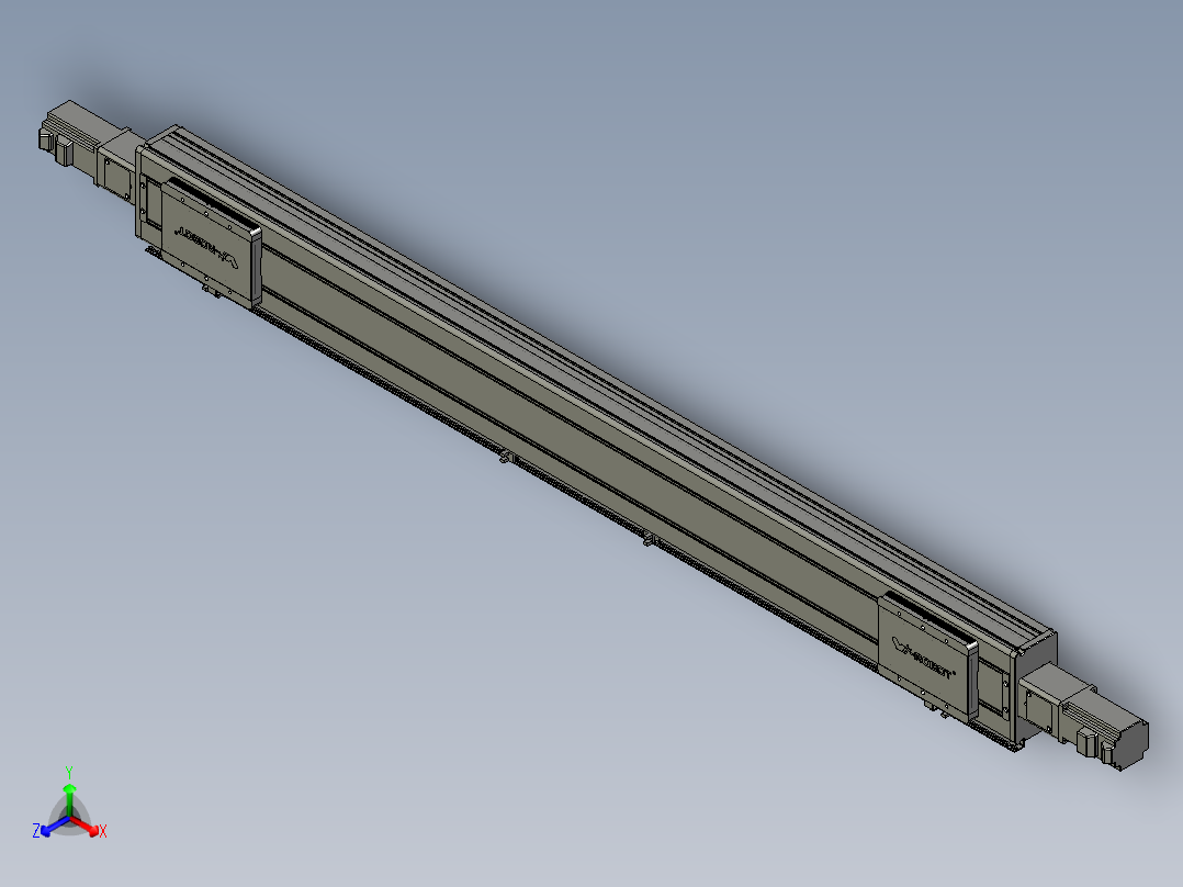 威洛博双电机滑台-VC14D2-S500-BC-P40-C6正等轴测图