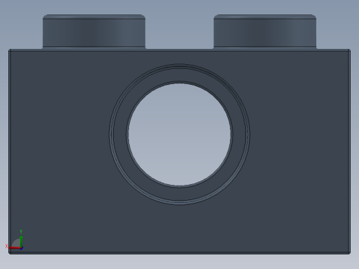 乐高机械组积木（横梁）-4225435 - 3700 Sand Blue Technic Brick 1 x 2 with Hole后视缩略图