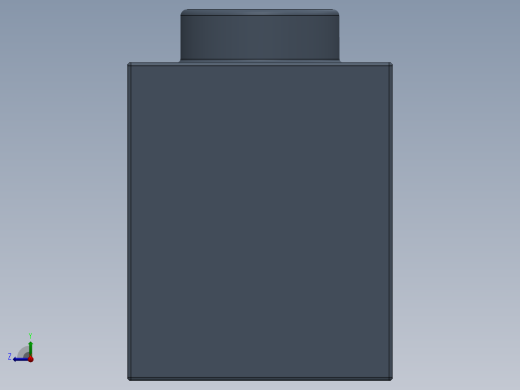 乐高机械组积木（横梁）-4225435 - 3700 Sand Blue Technic Brick 1 x 2 with Hole右视缩略图