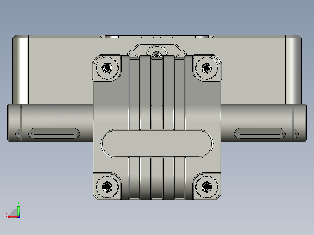 直线模组LHN4006 直线模组组合设计图纸后视图