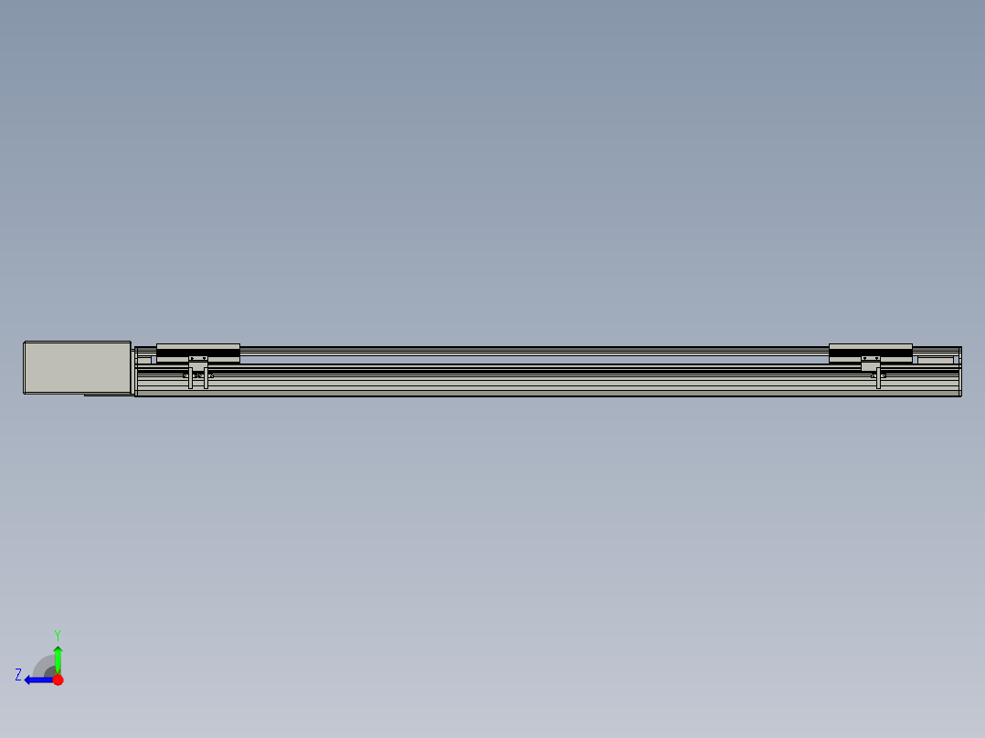 直线模组LHB17-L40-S1200-BR设计图纸右视图