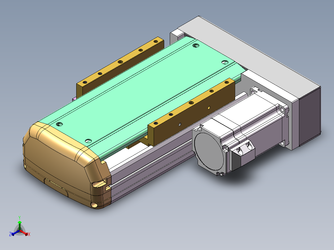 MTH丝杆半封闭模组MTH14-BR-60正等轴测图