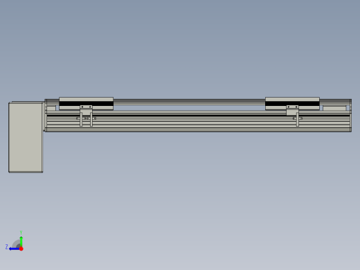 直线模组LHB17-L40-S550-RD设计图纸右视缩略图