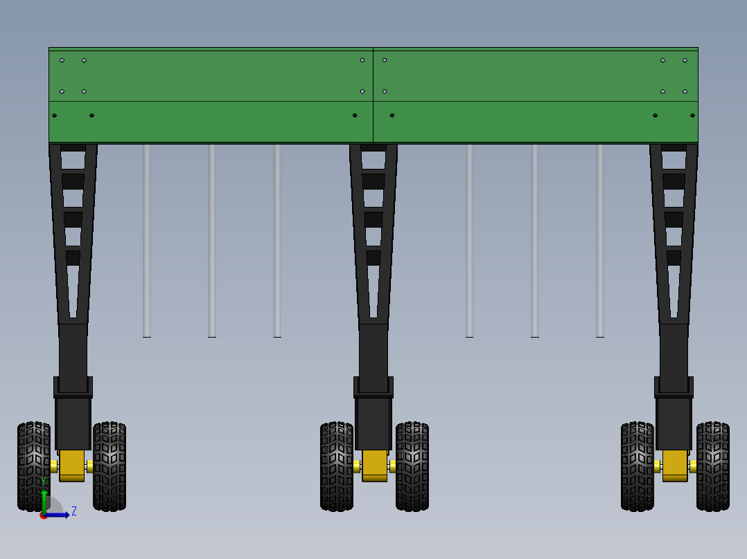 Irrigation System Robot灌溉系统机器人3D数模图纸 Solidworks设计左视图