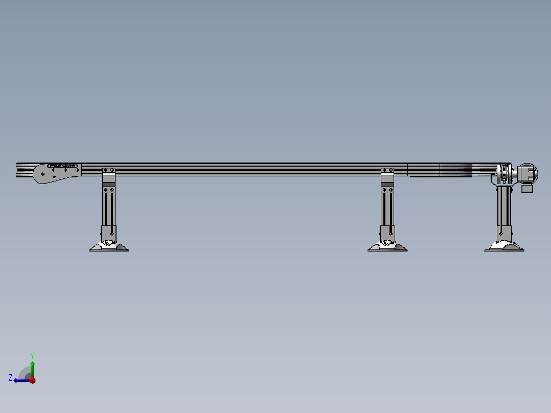 平板链条式输送机3D模