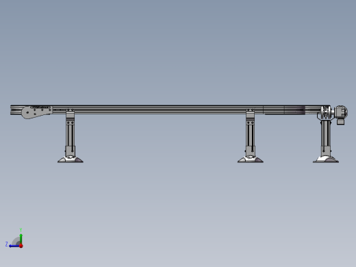 平板链条式输送机3D模
