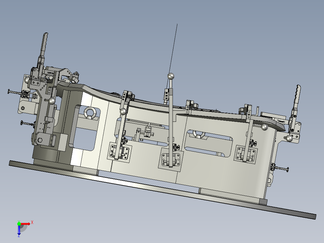 轿车前盖总成滚边胎膜模型==448350==100俯视图