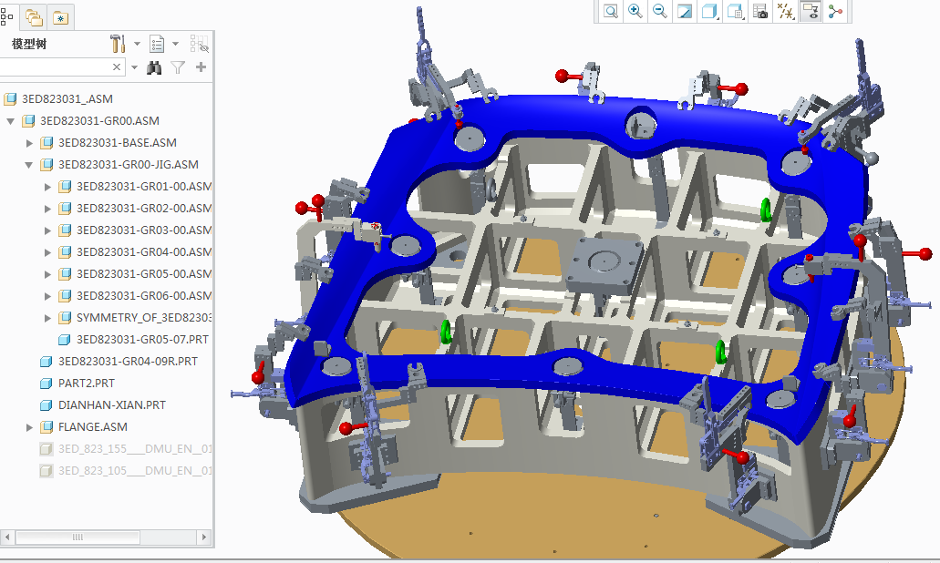 轿车前盖总成滚边胎膜模型==448350==100