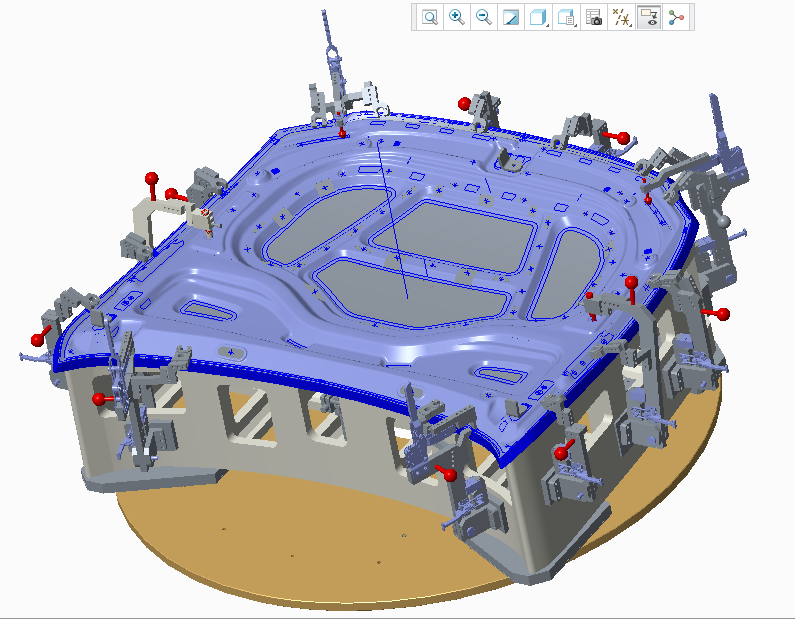 轿车前盖总成滚边胎膜模型==448350==100