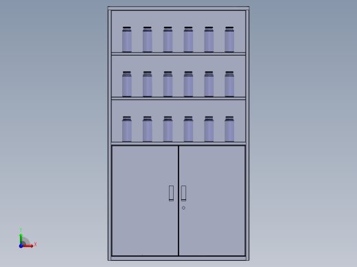 茶水柜(水杯柜)前视缩略图