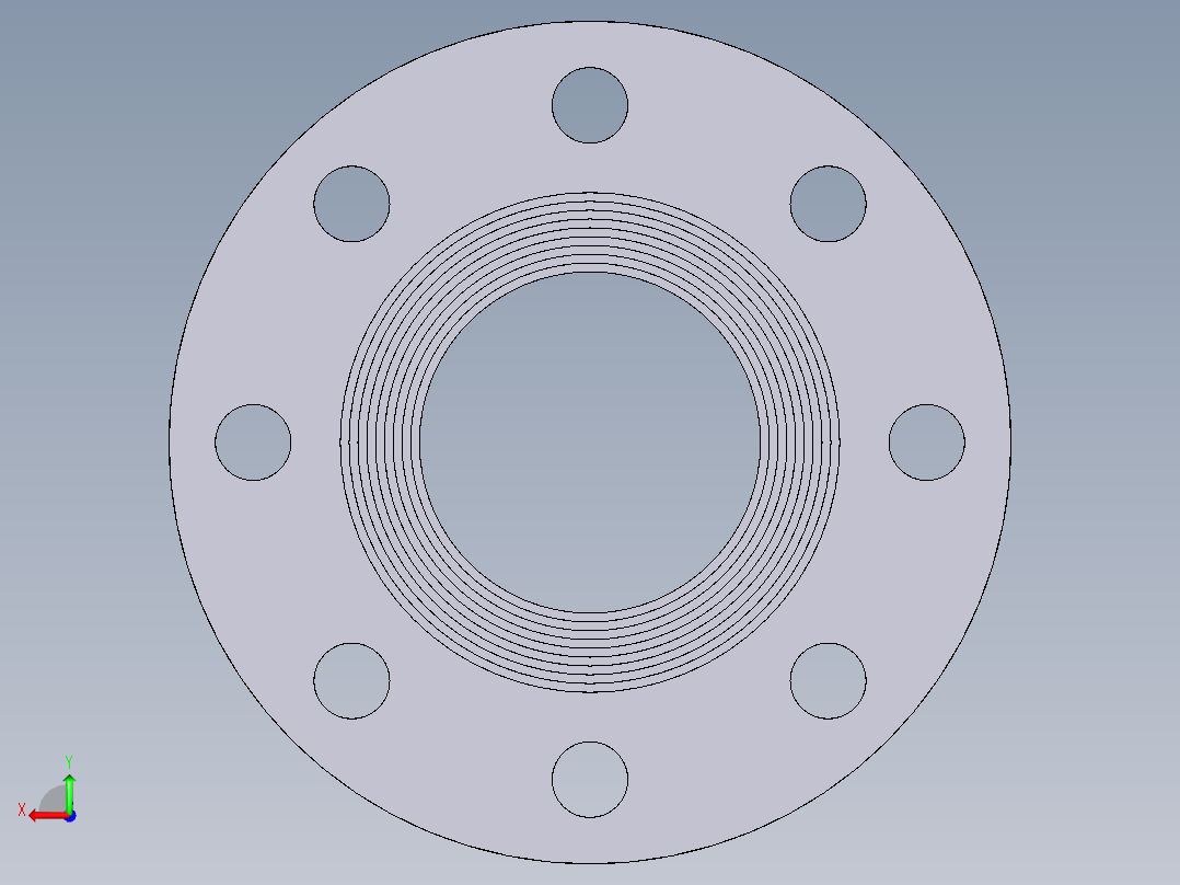 36FDV 固定法兰与溶剂焊接插座根据DIN EN ISO 锯齿提高平垫片（垫片尺寸，看脸QHv）。钻孔：PN 10 16到DN 150；PN 10从DN 200后视图