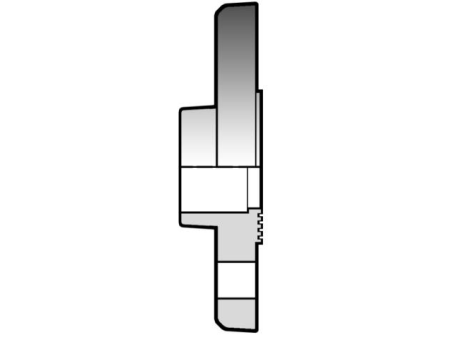 36FDV 固定法兰与溶剂焊接插座根据DIN EN ISO 锯齿提高平垫片（垫片尺寸，看脸QHv）。钻孔：PN 10 16到DN 150；PN 10从DN 200