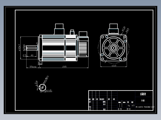 电机MS-110STE-T04030BZ-21P2