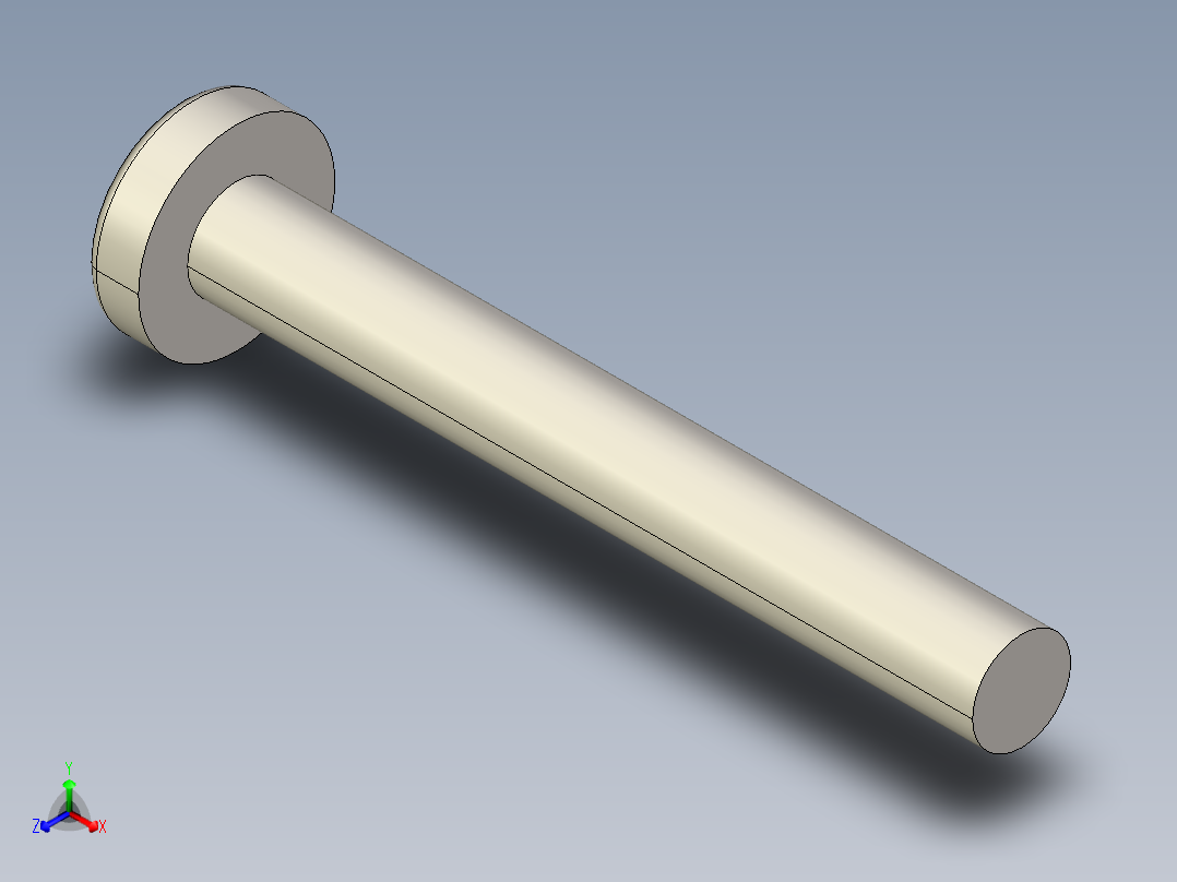 螺丝 M2.5 十字盘头-M2.5 x 20 Screw head.STEP主视图