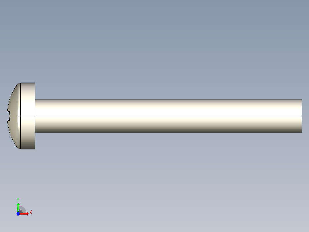 螺丝 M2.5 十字盘头-M2.5 x 20 Screw head.STEP前视图