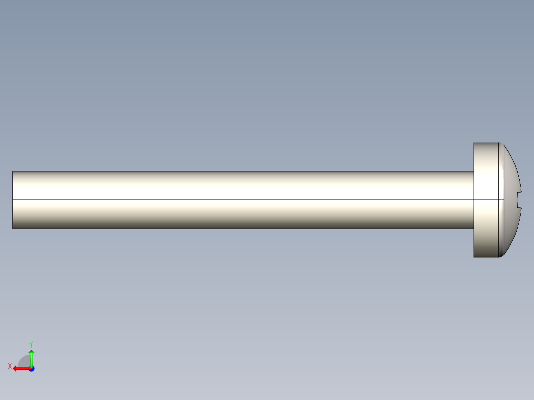 螺丝 M2.5 十字盘头-M2.5 x 20 Screw head.STEP后视图