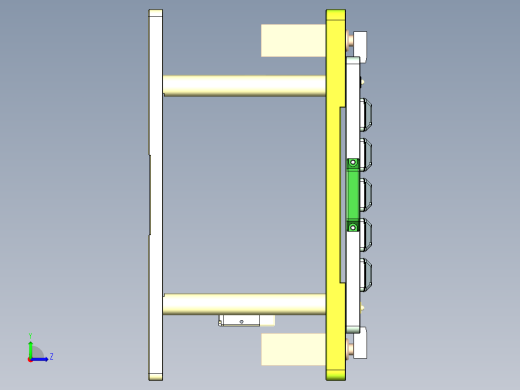 G2-C-CNC2笔记本CNC工装夹具三维模型左视缩略图