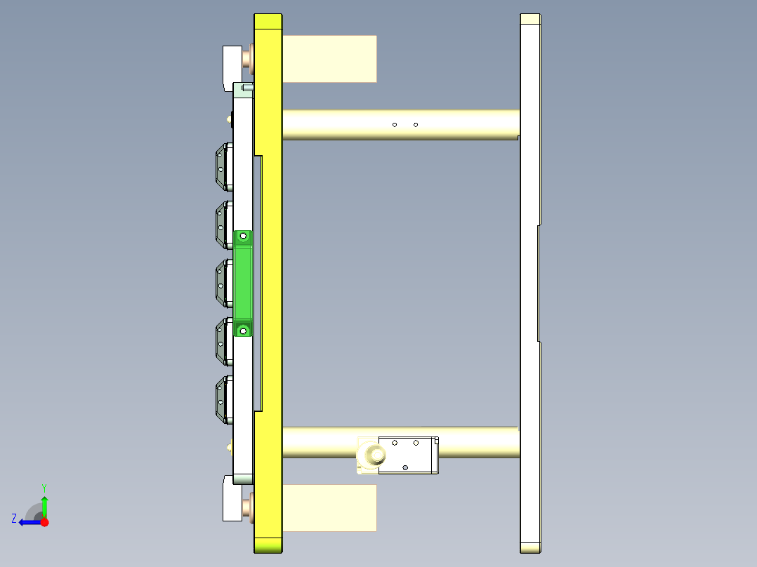 G2-C-CNC2笔记本CNC工装夹具三维模型右视图