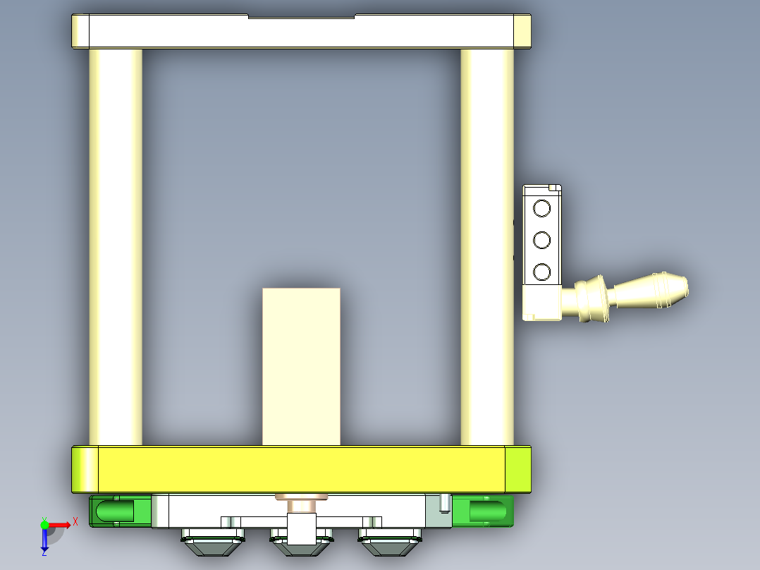 G2-C-CNC2笔记本CNC工装夹具三维模型俯视图