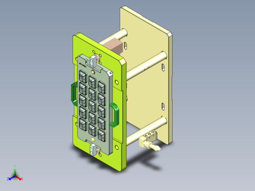 G2-C-CNC2笔记本CNC工装夹具三维模型正等轴测缩略图