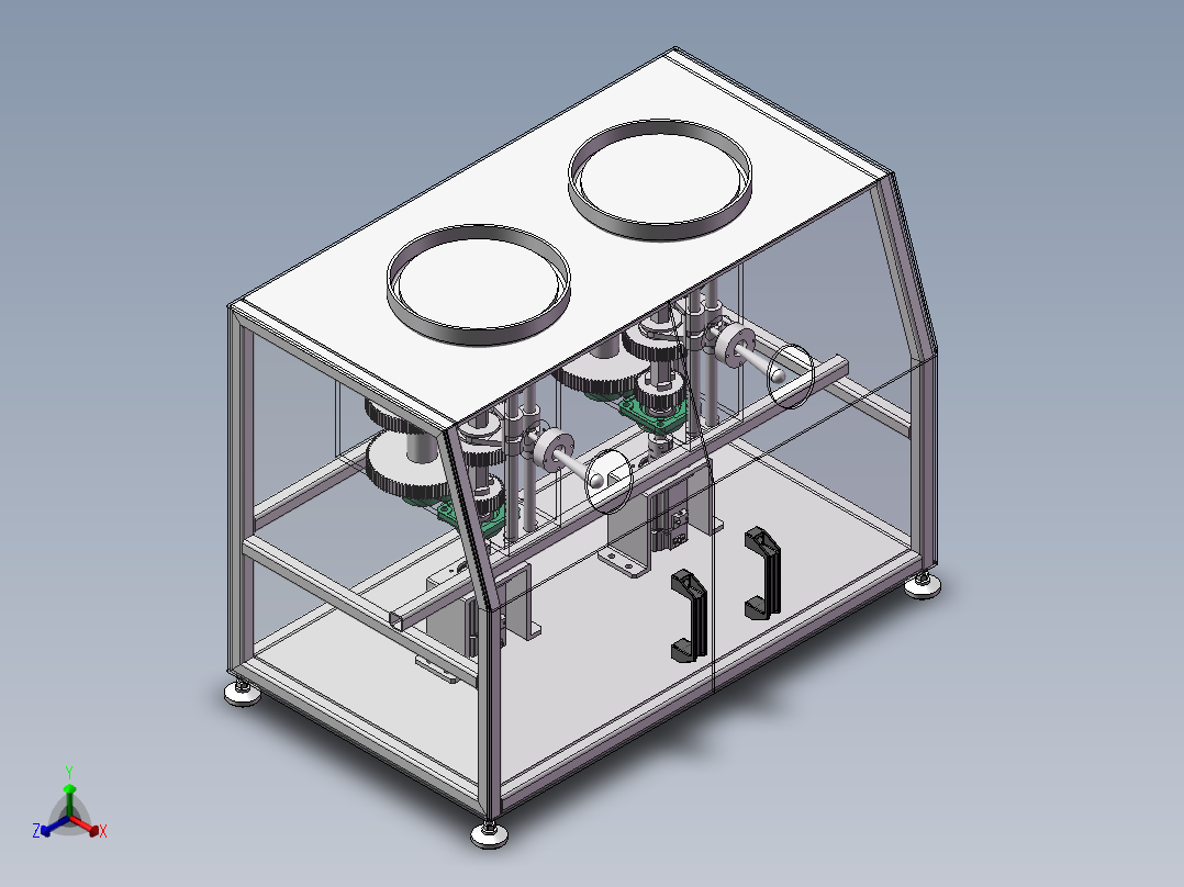 金相磨抛机正等轴测图