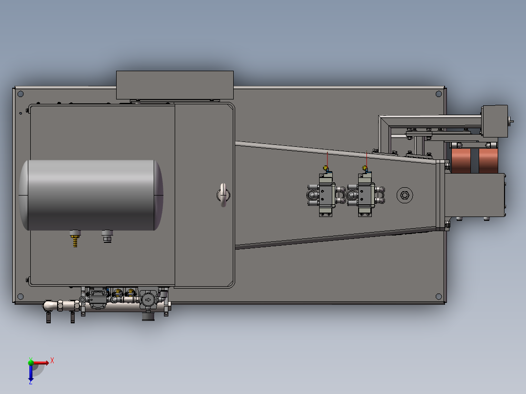 双头电阻焊机sw17俯视图