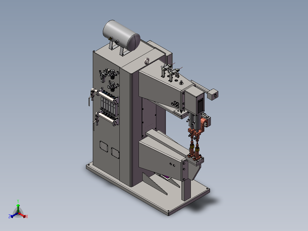 双头电阻焊机sw17正等轴测图