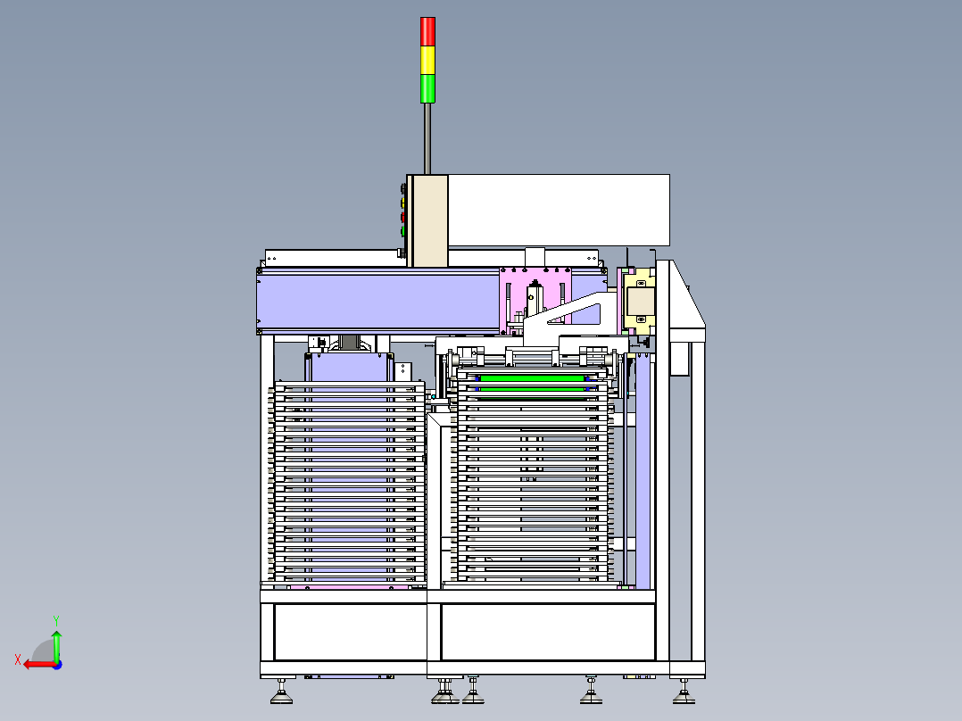 料箱自动换箱自动上下料step后视图