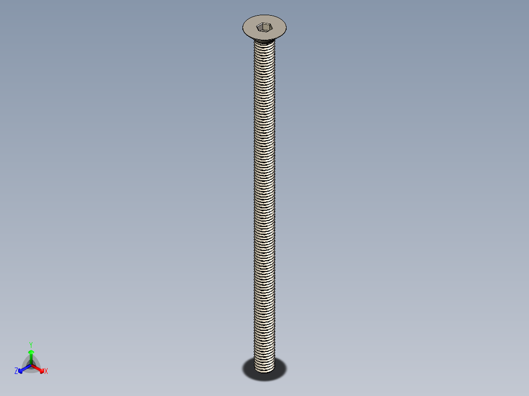 Screw_ISO_10642_M8x160_A2.STEP正等轴测图