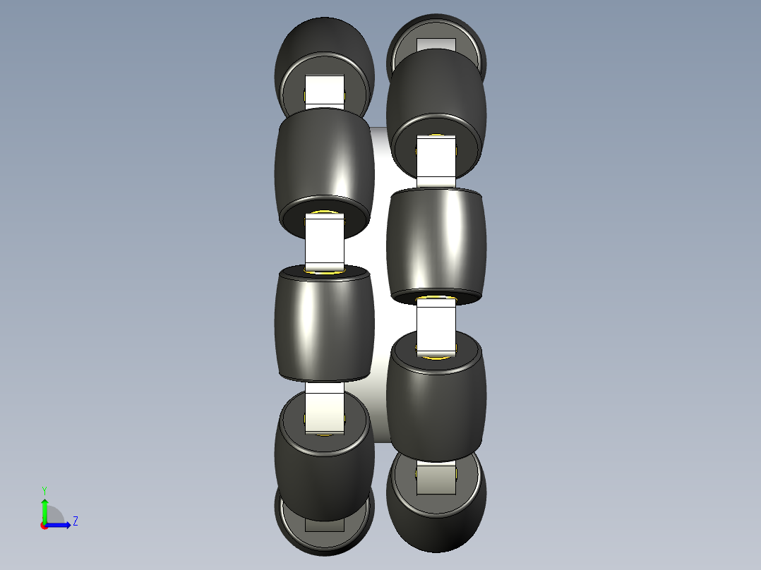 全向轮外径 100mm左视图
