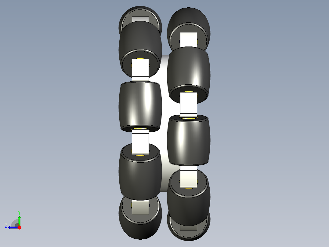 全向轮外径 100mm右视图