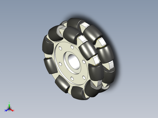全向轮外径 100mm正等轴测缩略图