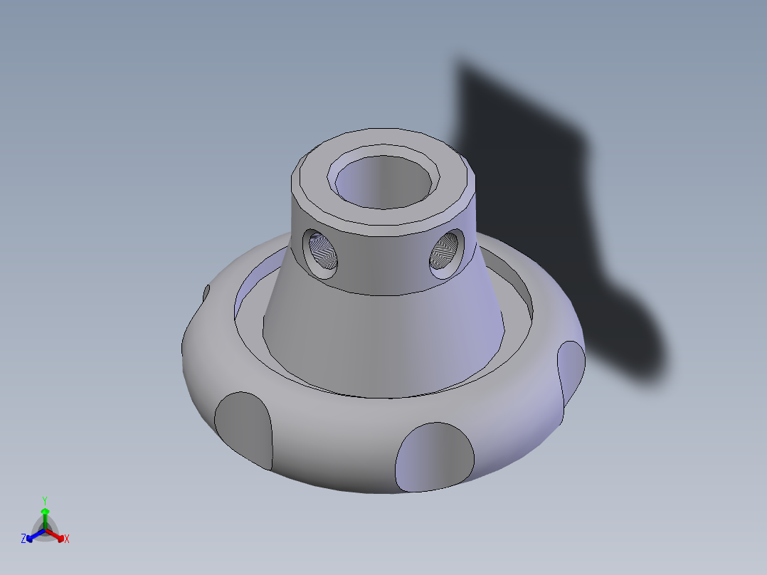波纹把手(A型) 50×12正等轴测图