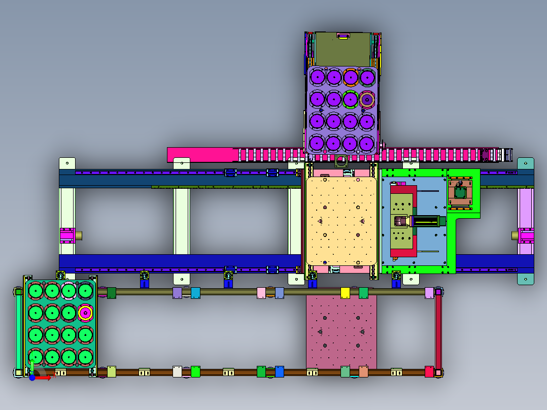 立体库出货自动托盘转换设备前视图