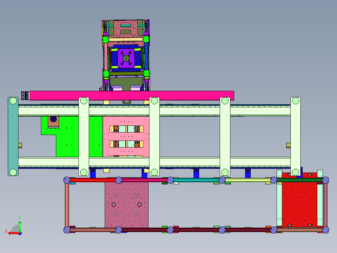 立体库出货自动托盘转换设备后视图