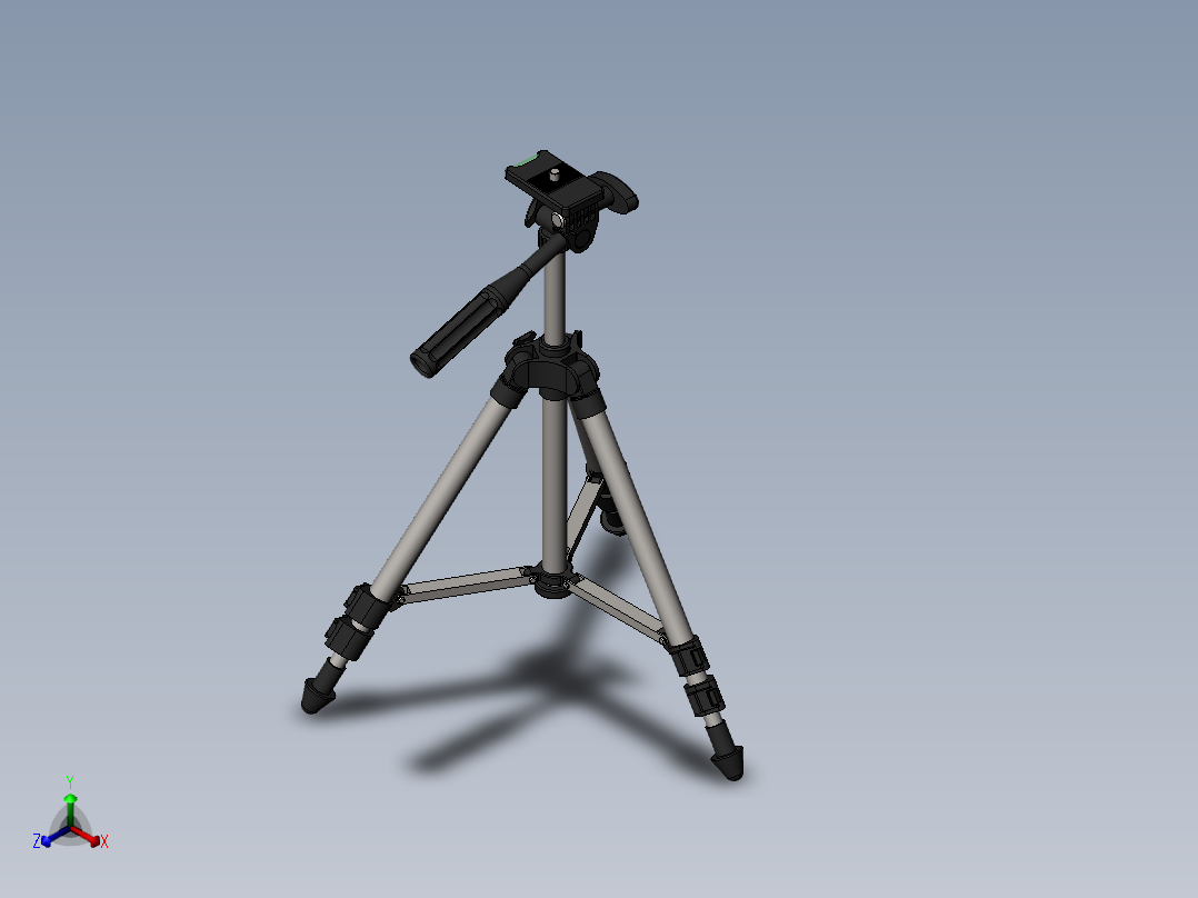 三脚架(5)正等轴测图