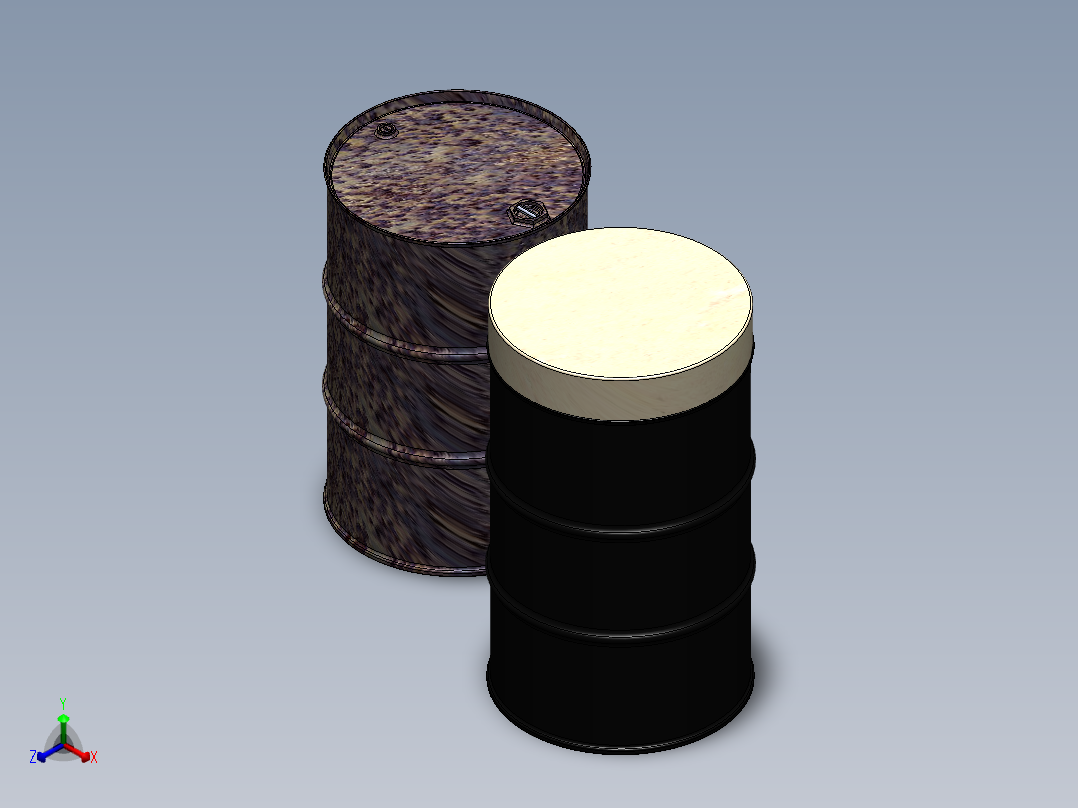 瓶子、罐子、桶(111)正等轴测图