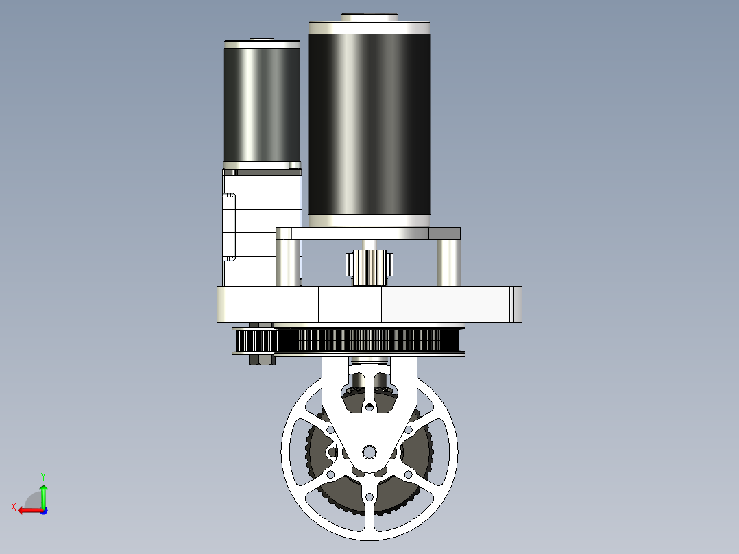 A3004264-自驱转向轮后视图